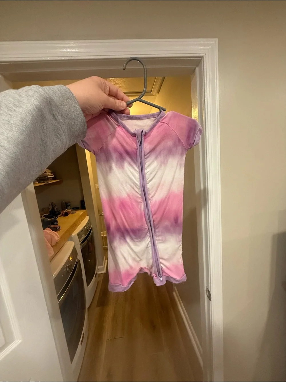 Little Sleepies Pink & Purple Tie-Dye Zippered Sleep Sack